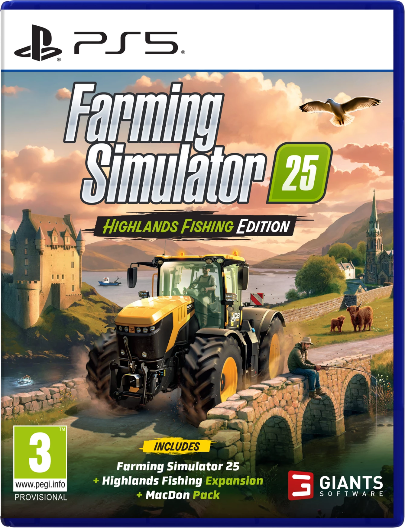 Lojë PS5 GIANTS Software Farming Simulator 25 Highlands Fishing Edition, përfshin Highlands Fishing Expansion + MacDon Pack