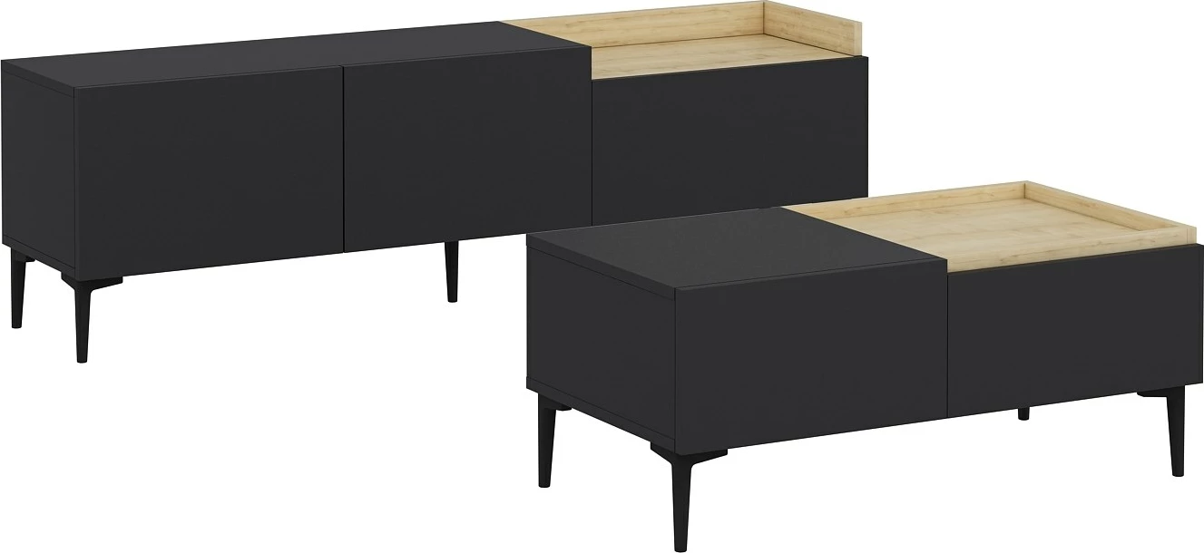 Set mobiljesh për dhomë dite, Skye Decor, Mia, antracit