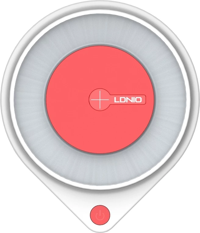 Karikues wireless i shpejtë LDNIO AW001 10W me dritë LED, bardhë/kuqe