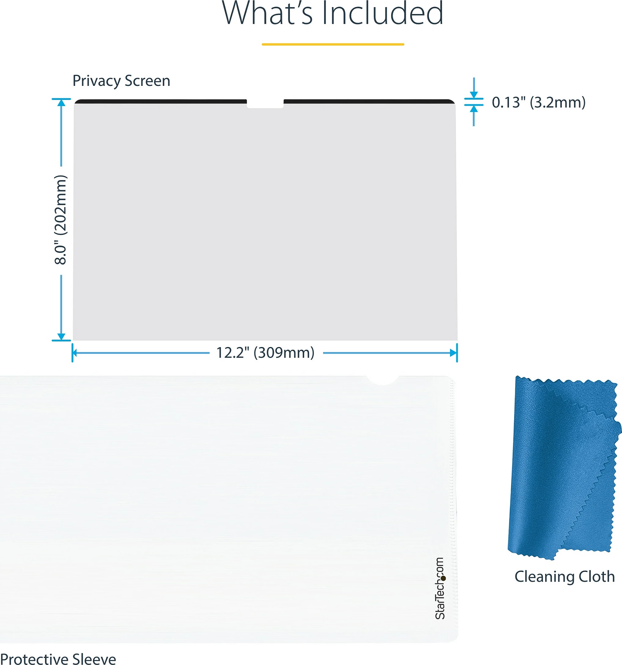 Filtri privatësie për ekran laptopi StarTech, MacBook Air 15" 2023/2024, magnetik, anti-glare, 51% dritë blu, Glossy/Matt, i zi