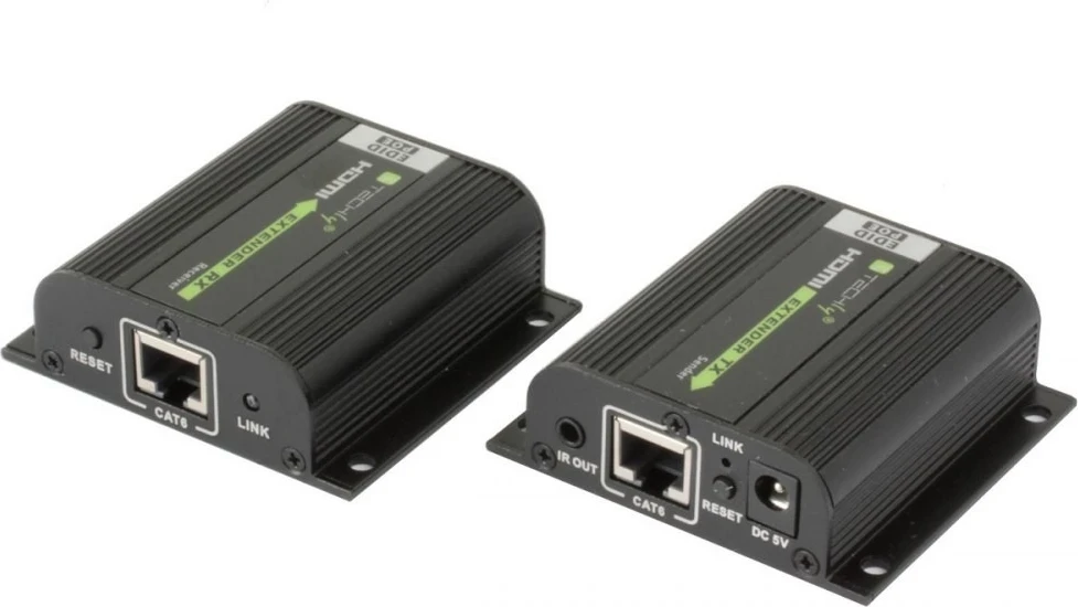 Zgjatës HDMI Techly, përmes kabllit Cat6/Cat6a/Cat7 RJ45, deri në 40m