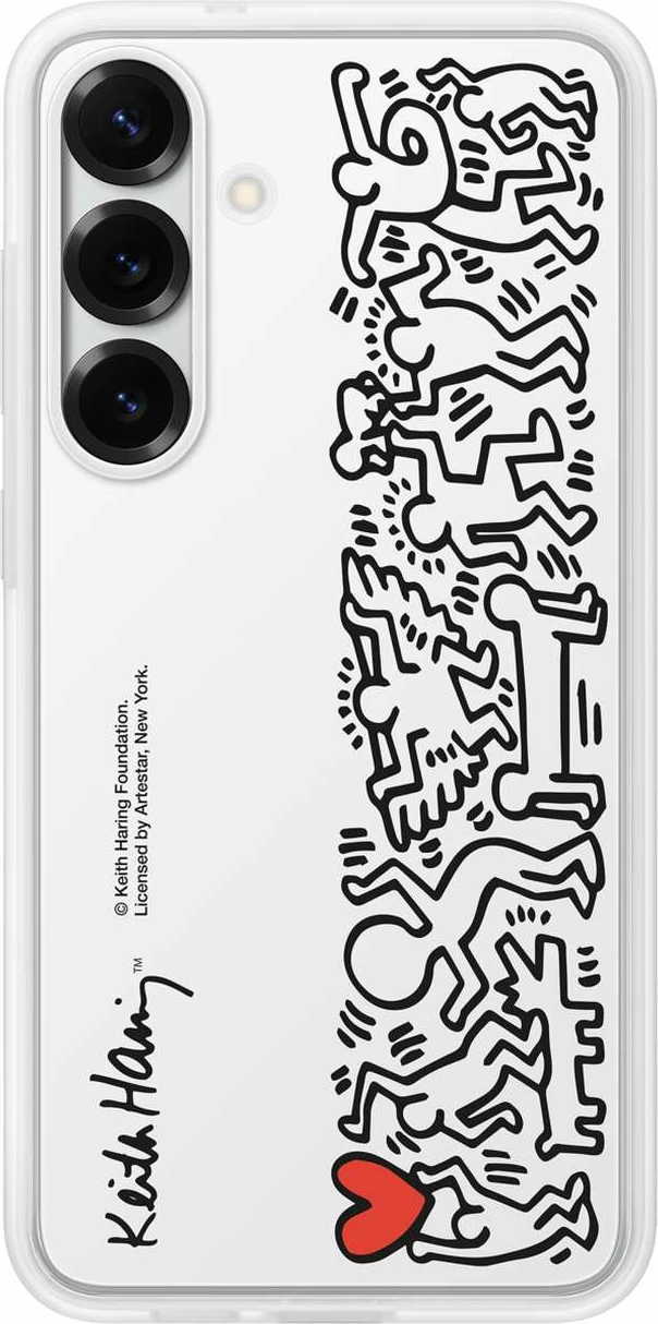 Mbështjellës Samsung Flipsuit EF-MS936CWEGWW për Galaxy S25+, i bardhë me dizajn artistik, 2 pjesë të pasme