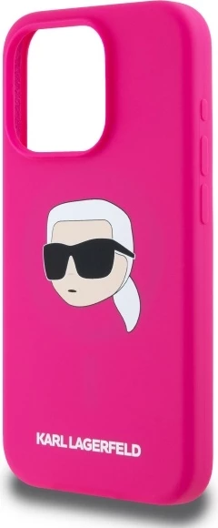 Mbështjellës Karl Lagerfeld KLHMP15XSKHPPLF për iPhone 15 Pro Max 6.7", MagSafe, fuchsia