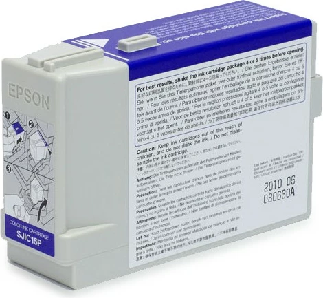Toner Epson SJIC15P(CMY), për ColorWorks C3400 dhe TM-C610, Cyan, Magenta, Yellow