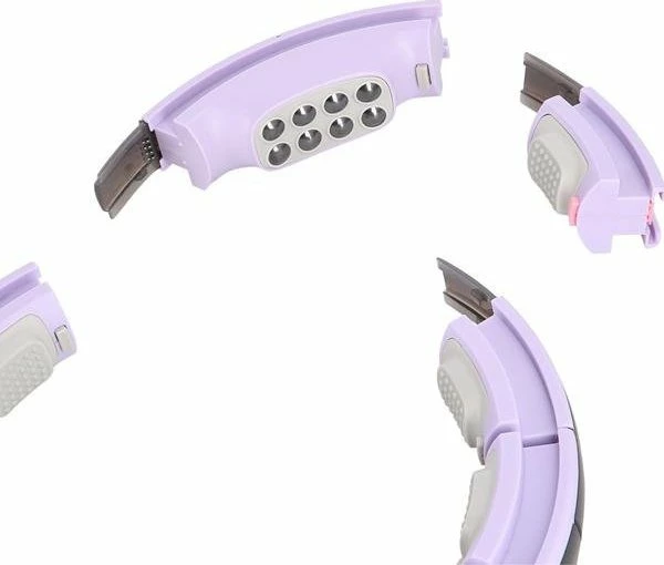 Hula hoop magnetik HMS HHM13, me peshë dhe numërues, i rregullueshëm 9-13 elemente (bel 60-96 cm), 40 cm, vjollcë