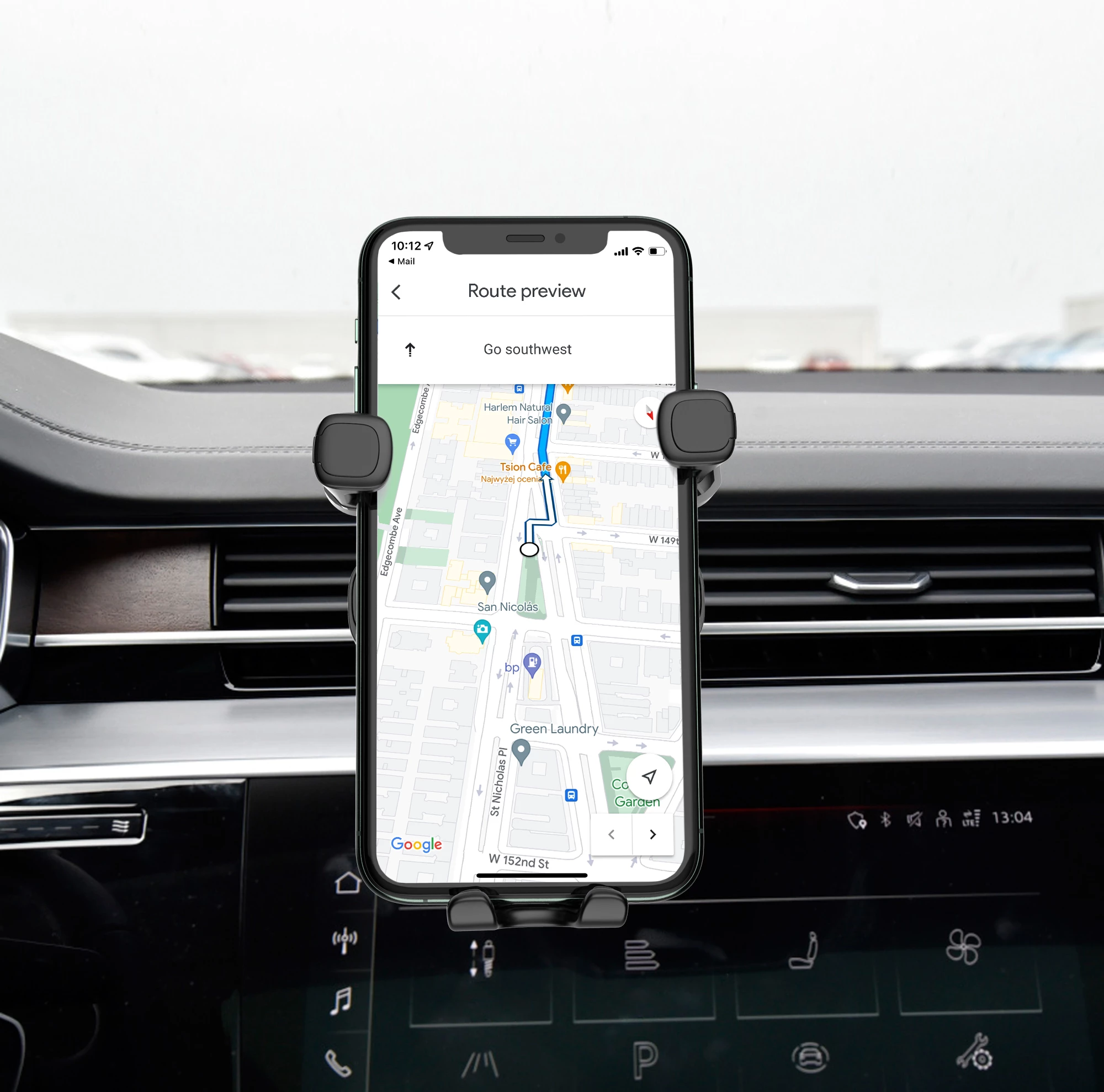 Mbështjellës telefoni për veturë Wozinsky WCHBK7, gravitacional, për grilë ajrimi, i zi