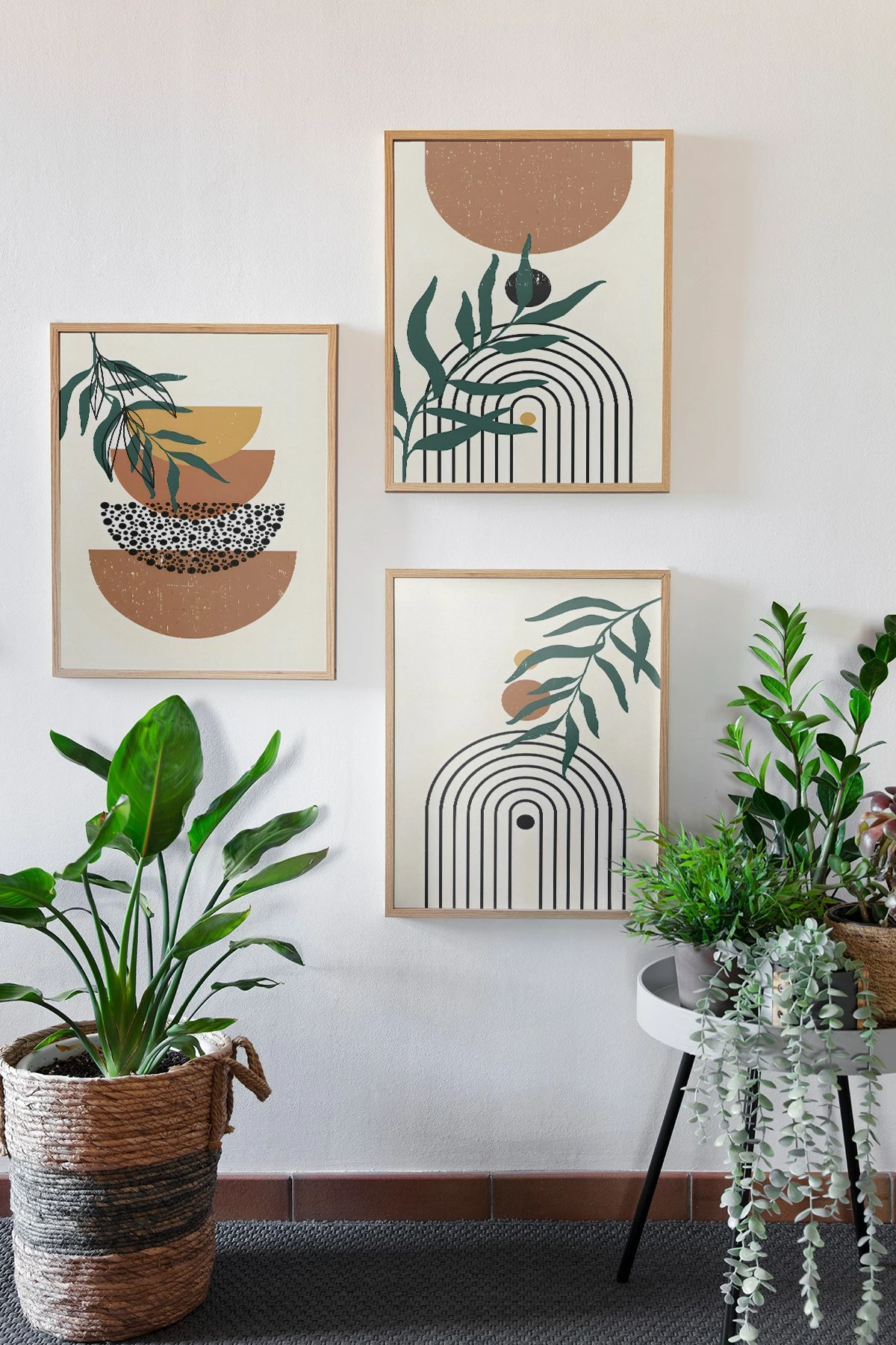 Set pikturash dekorative me kornizë, 3 copë, Wallity, 3Dartsohoset130