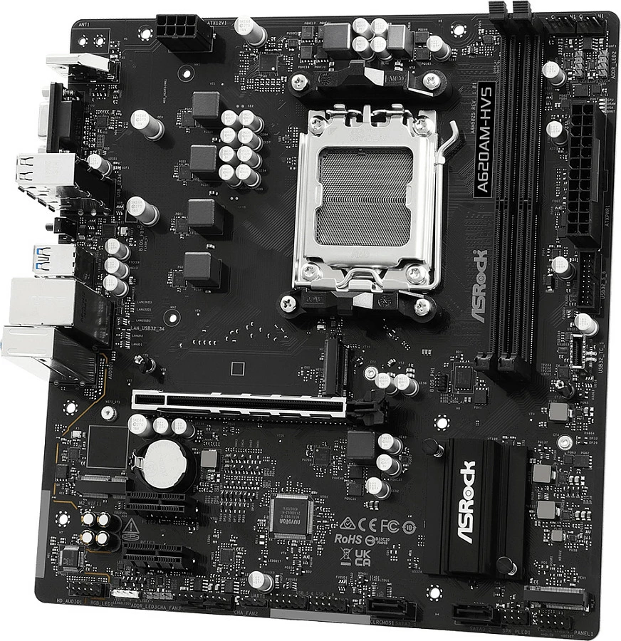 Pllakë amë ASRock A620AM-HVS, Socket AM5, DDR5 deri 128GB, M.2 PCIe 4.0, HDMI 2.1, e zezë