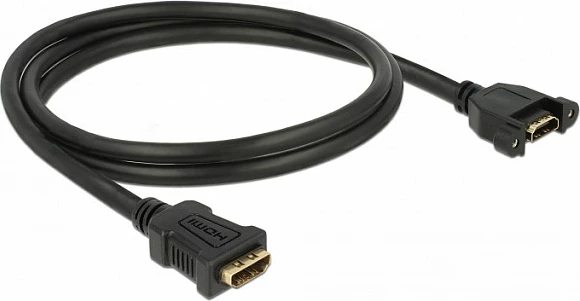 Kabllo zgjatëse HDMI DeLOCK 85466, 1 m, 4K 30Hz, Ethernet Channel, Femër-Femër, e zezë