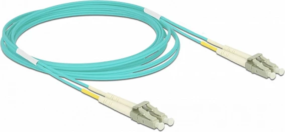Kablë fibrë optike DeLOCK LC-LC OM3, 3 m, multimode, full duplex, Aqua