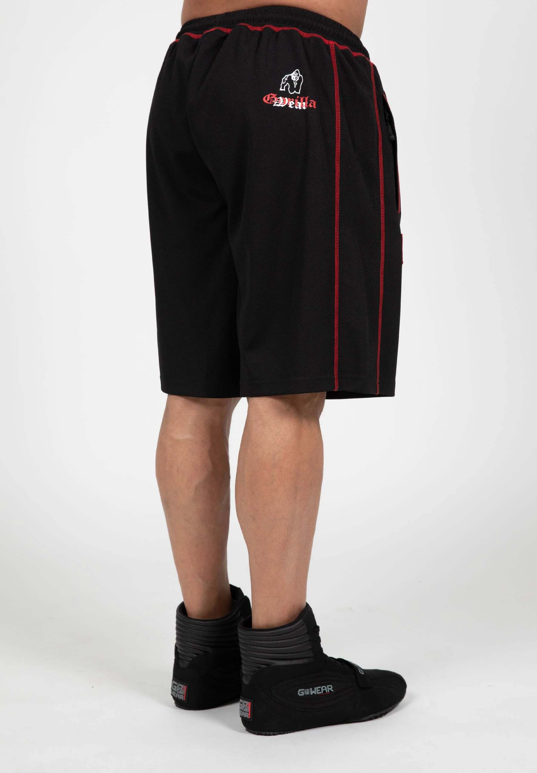 Marlow Mesh Shorts - Black/Red 