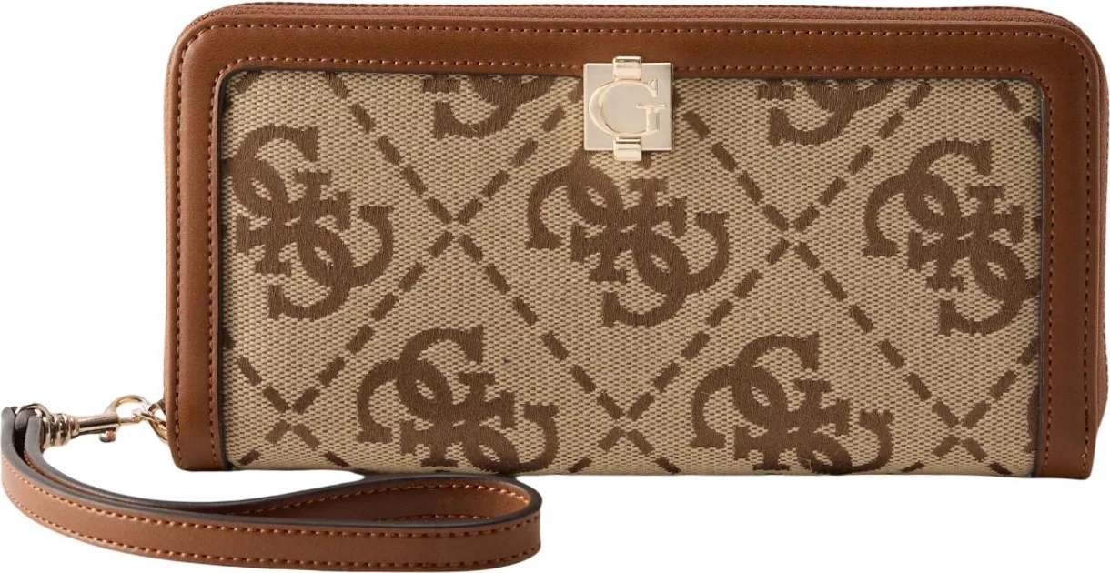 Portofol për femra Guess Audrey Logo SLG LRG SWJG97 55146, latte