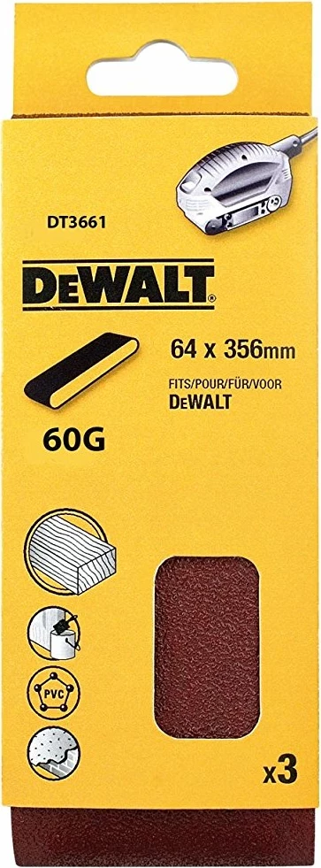 Trak brusimi DeWalt DT3661 64x356mm 60G (3 copë)