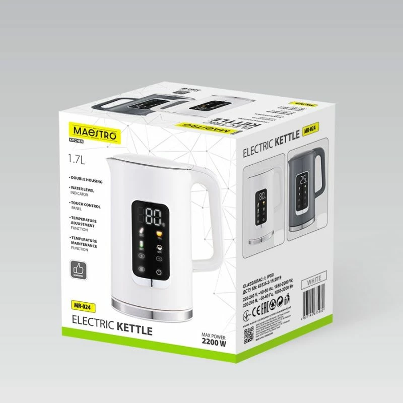 Çajnik elektrik Maestro MR-024, gri