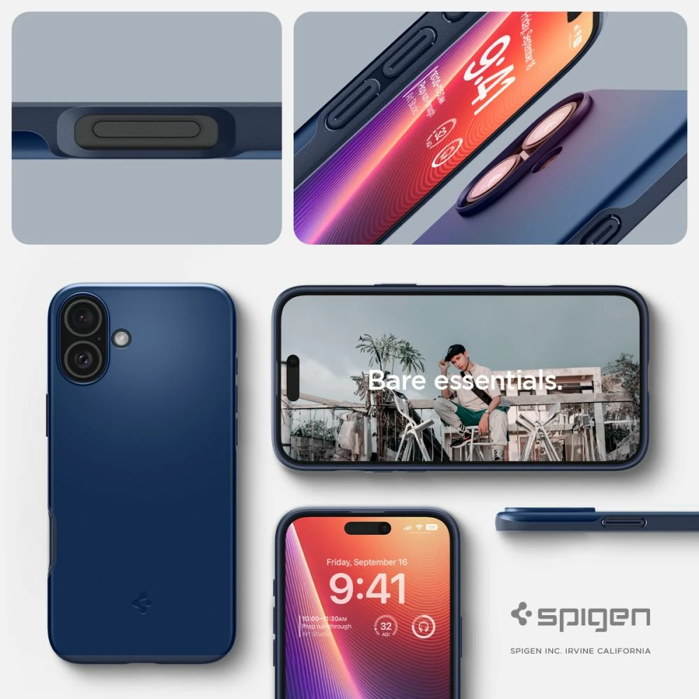 Mbështjellës Spigen Thin Fit MagSafe për iPhone 16, Kaltër