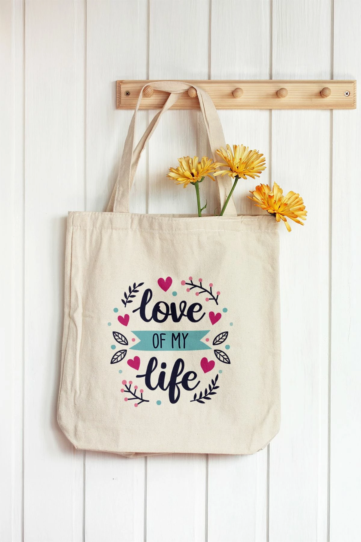 Çantë tote Zoozie Bags, model 18, shumëngjyrëshe, 35x40cm