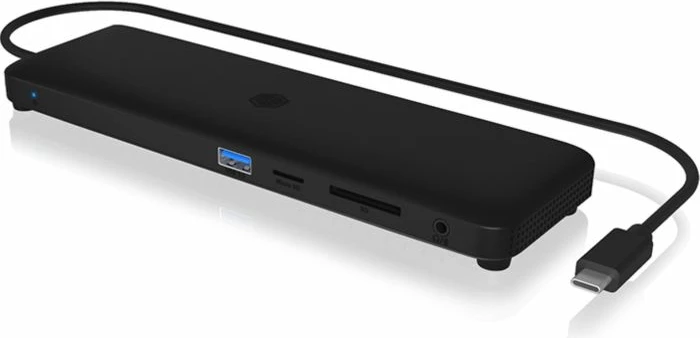 Docking station USB-C ICYBOX IB-DK2116-C, HDMI/VGA, 2x USB 3.0, Gigabit Ethernet, Power Delivery 100W, e zezë