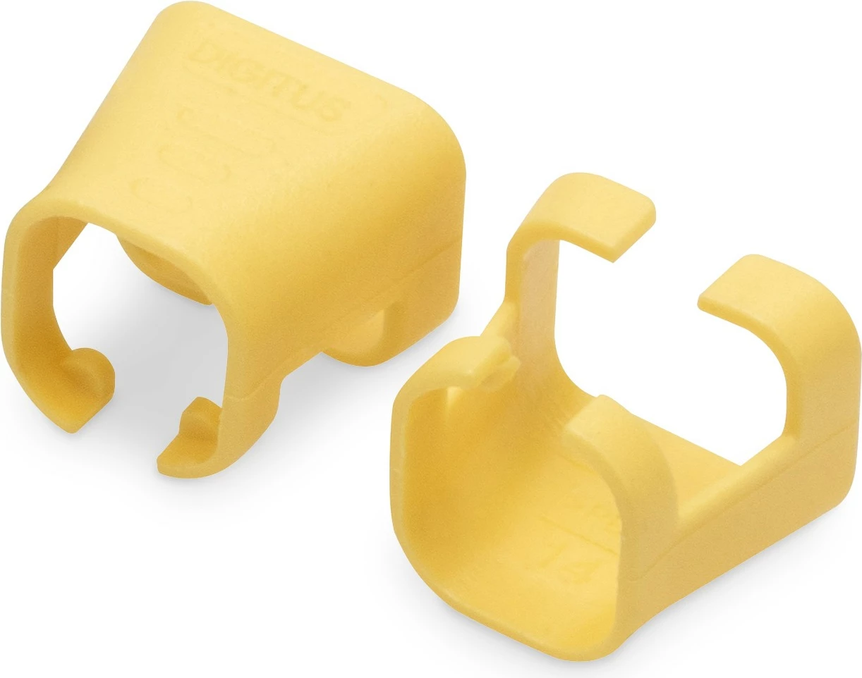 Klipë kabllo Digitus për RJ45, 100 copë, PVC, e verdhë