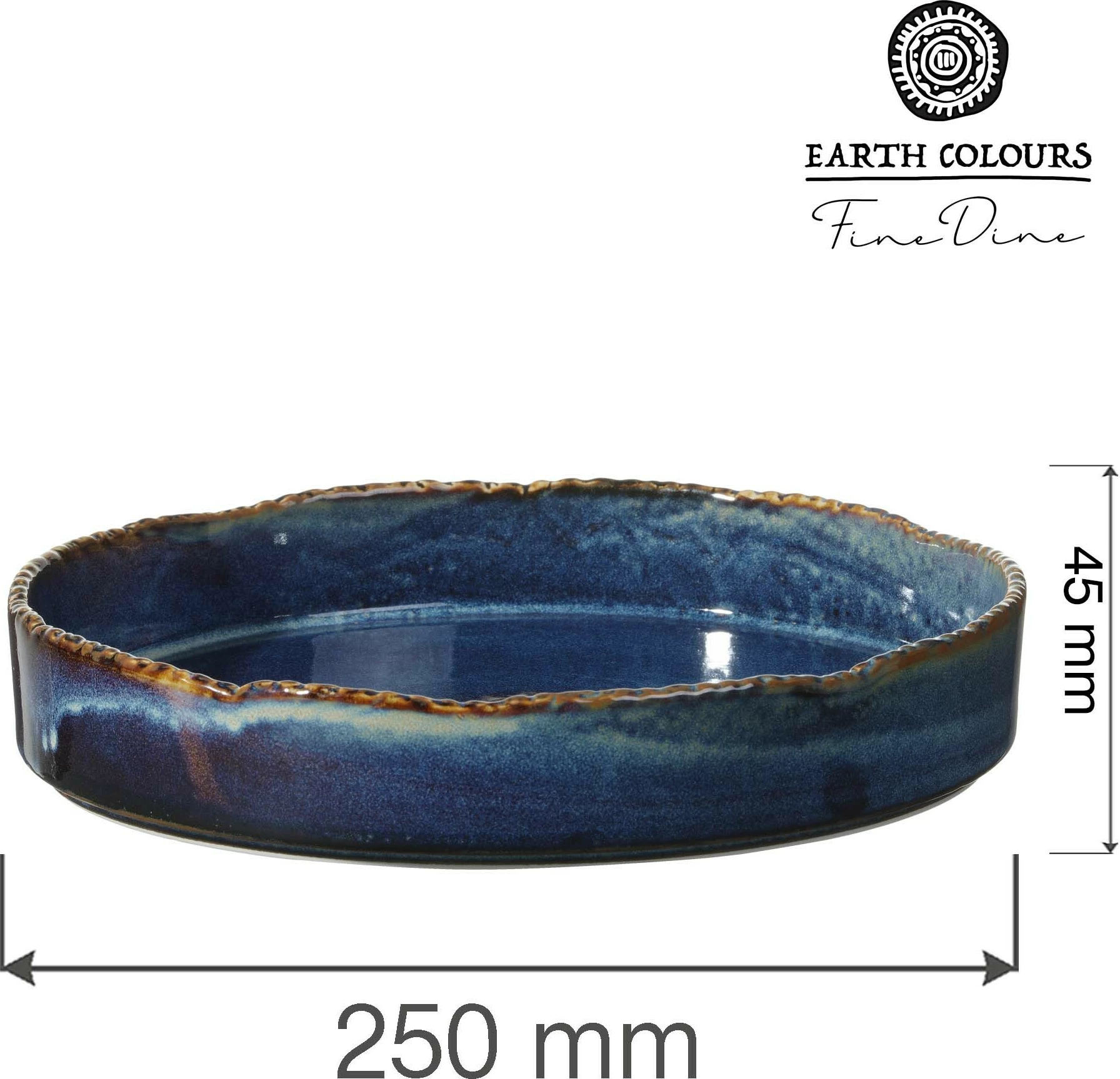 Pjatë me buzë të lartë Fine Dine Eminence 250 mm, blu, set 2 copë