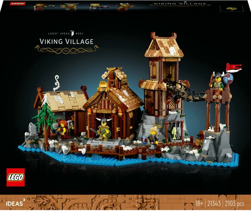 Set LEGO Ideas Viking Village 21343, 2103 copë, shumëngjyrësh