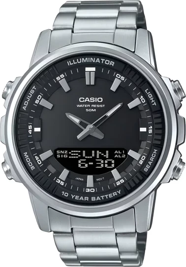 Orë dore Casio AMW-880D-1AV, e argjendtë/zezë
