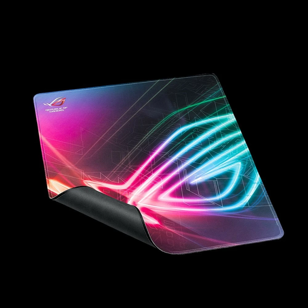Mauspad ASUS ROG Strix Edge, gaming, multikolor, 450x400mm, gome, antirrëshqitës