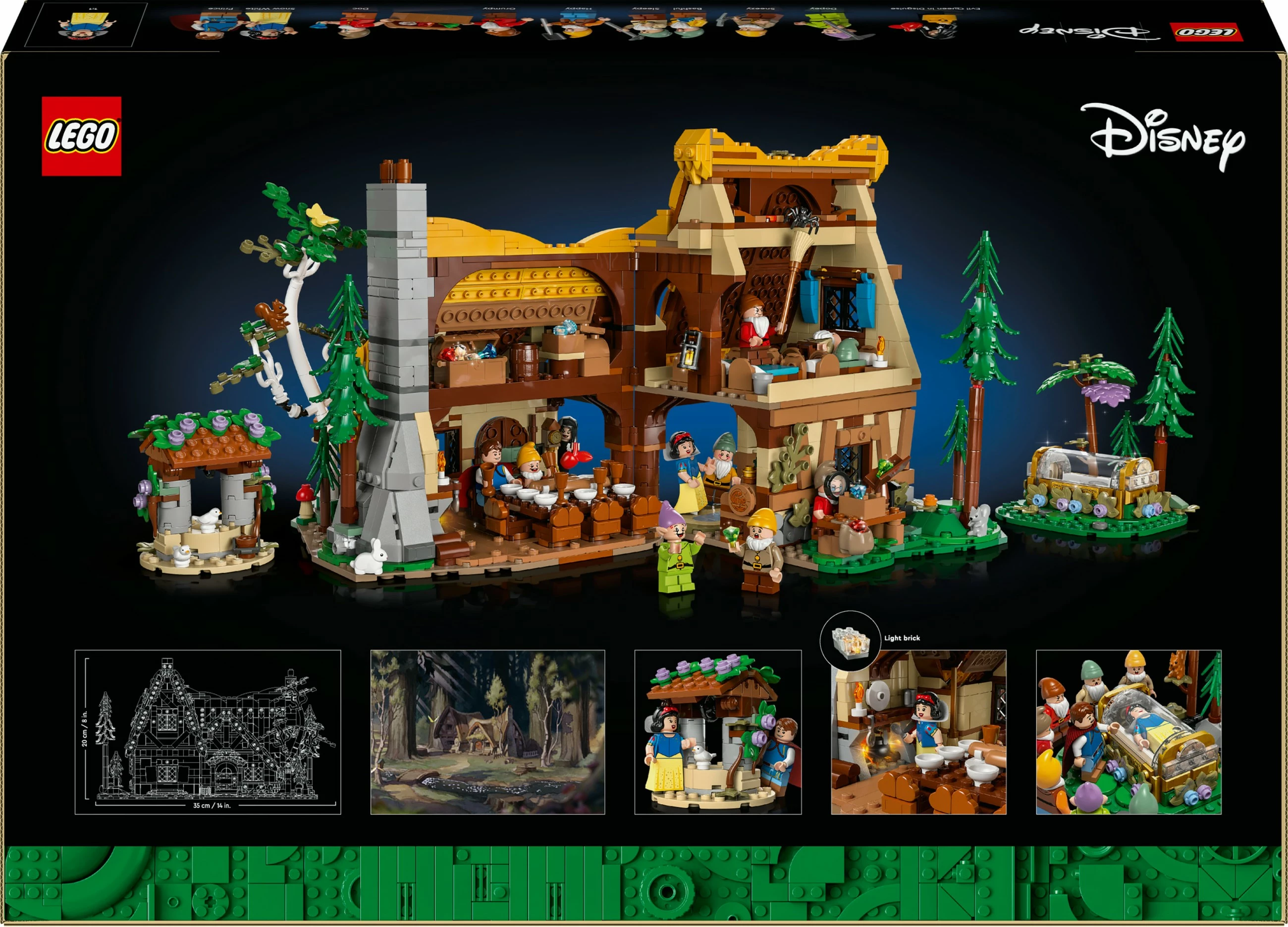 Set ndërtimi LEGO Disney Borëbardha dhe Shtatë Xhuxhat, 2228 pjesë, Multingjyrësh