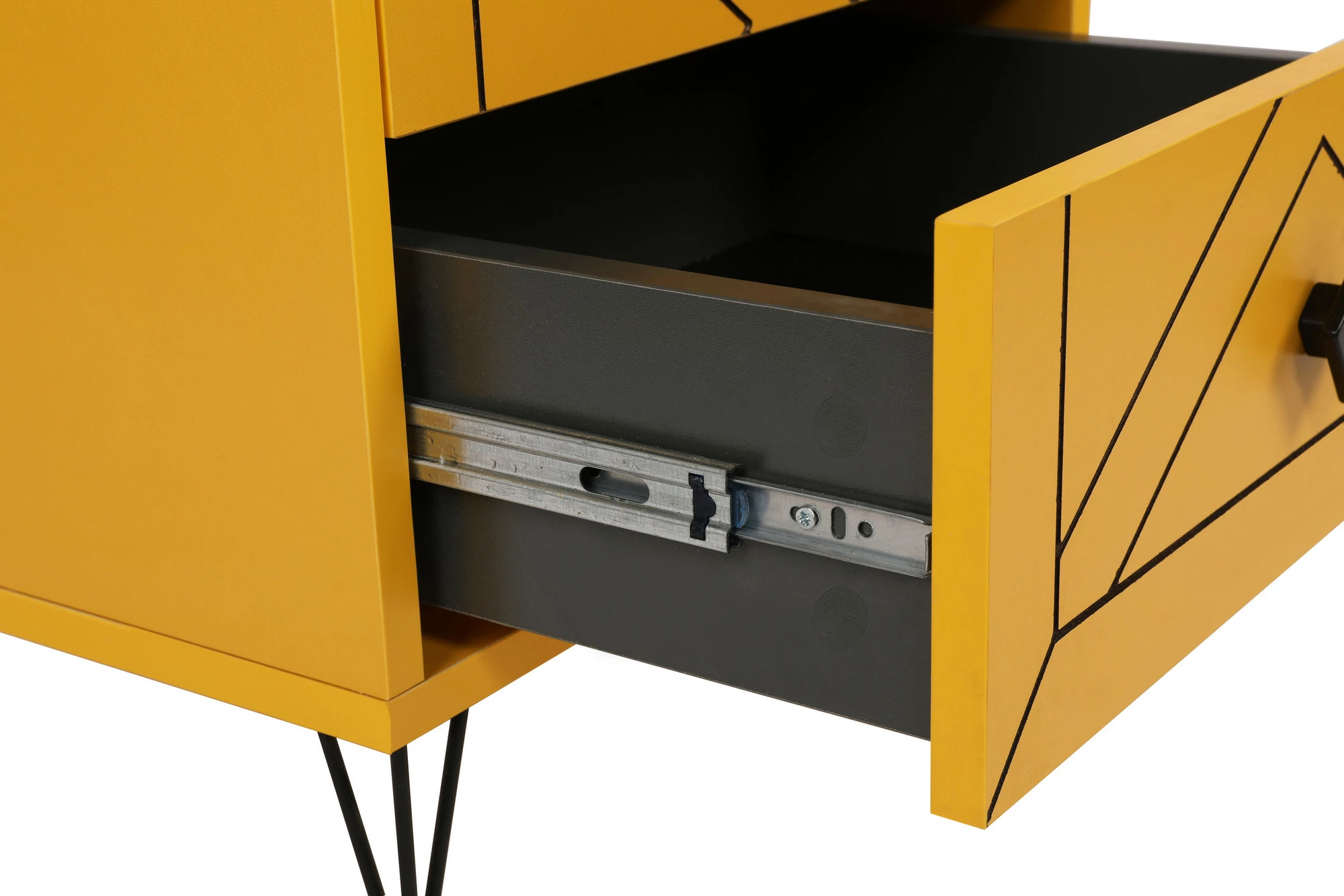 Komodinë natyrale Hanah Home, Luna, e verdhë