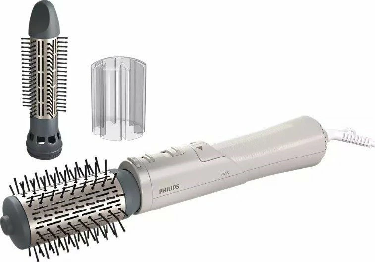 Furçë stilizuese me ajër të nxehtë Philips BHA710/00 1000W, jonizim, furçë rrotulluese, 2 shpejtësi/3 nivele nxehtësie, kabllo 1.8 m, e bardhë