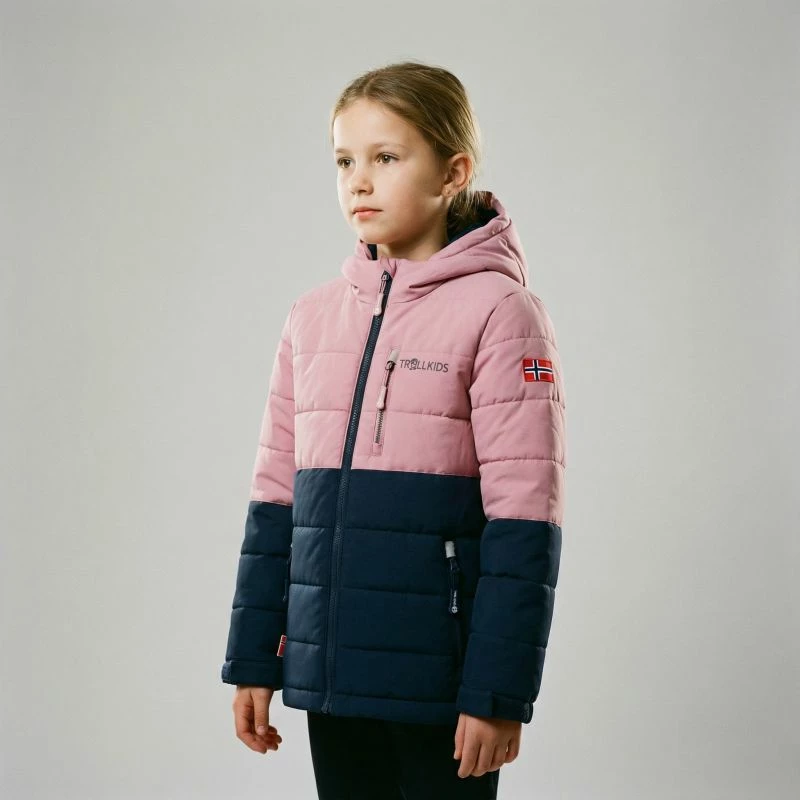 Jakne për fëmijë Trollkids Hemsedal Snow XT, rozë/navy blue [Madhësia: 152]