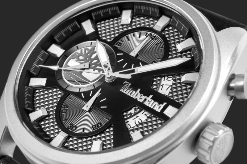 Orë dore meshkuj Timberland Seabrook TBL.15640JLS/02, e zezë, set me çantë