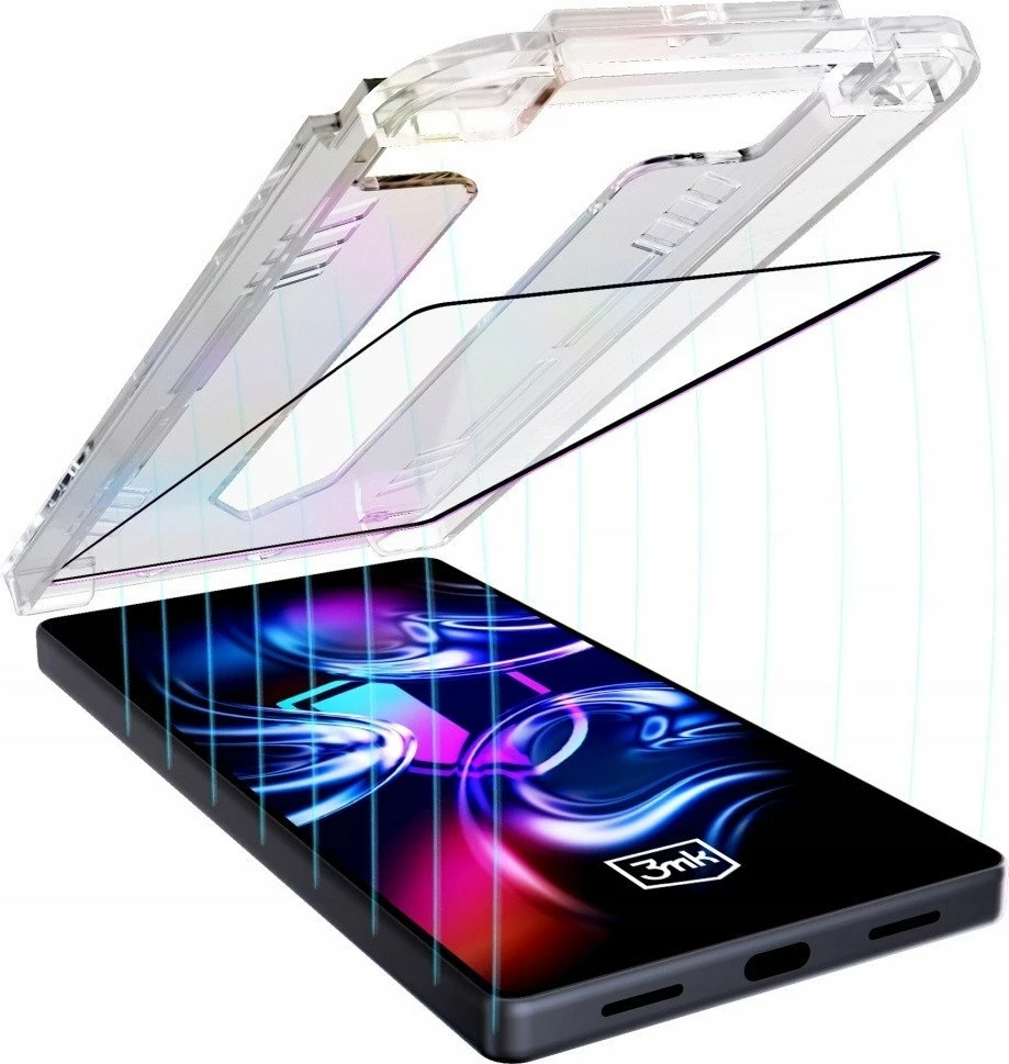 Xham i kalitur mbrojtës 3MK HardGlass Max për Apple iPhone 15/16, 9H, me aplikator, 1 copë