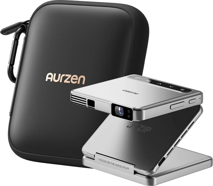 Projektor portativ Aurzen Zip AU-PJ-ZP001M-UNWH0 720p DLP 100 ANSI 5000mAh, argjendtë