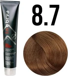 Ngjyrë për flokë Inebrya 8/7 Bionde e qelët,kafe (lisi), 100 ml