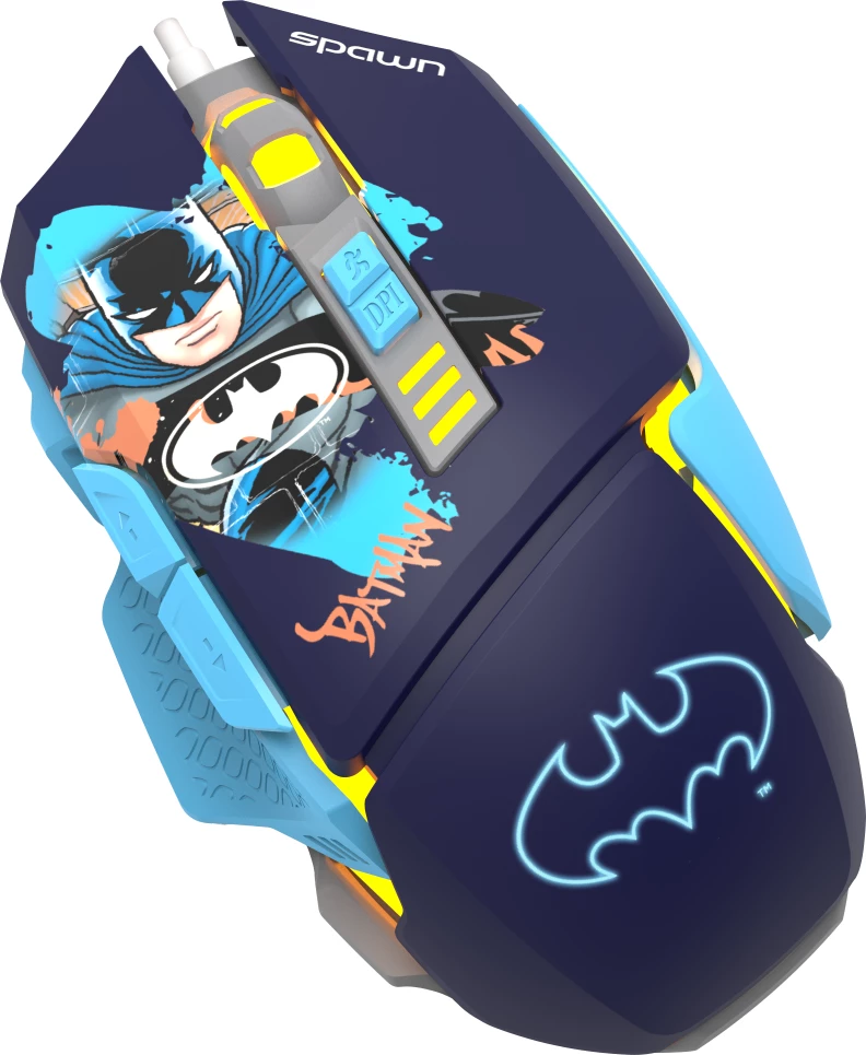 Maus gaming Spawn Batman RGB 12800 DPI, 7 butona, USB me kabllo