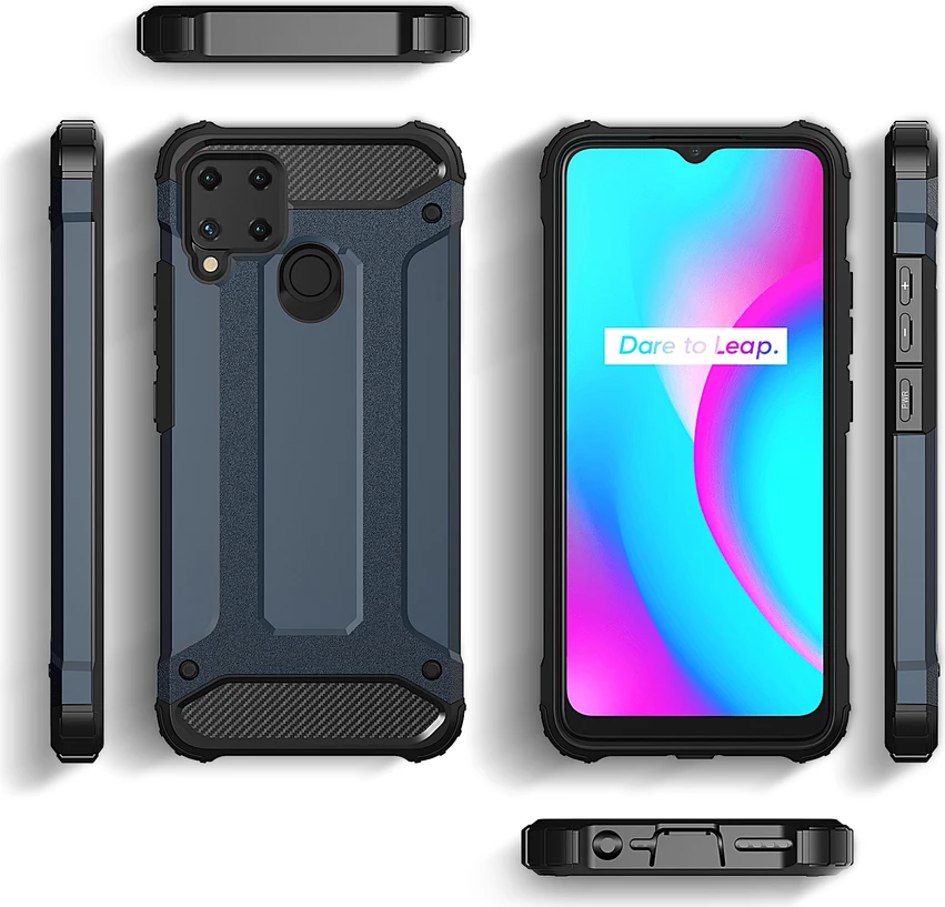 Mbështjellës Hybrid Armor Hurtel për Realme 10 5G / Realme 9i 5G, i zi