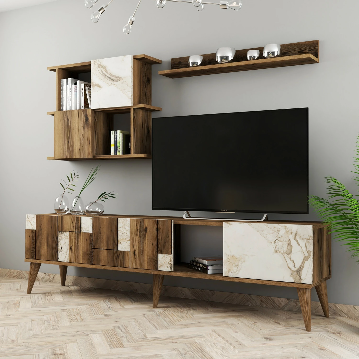 Kënd TV Hanah Home, Madrid, bardhë dhe arre