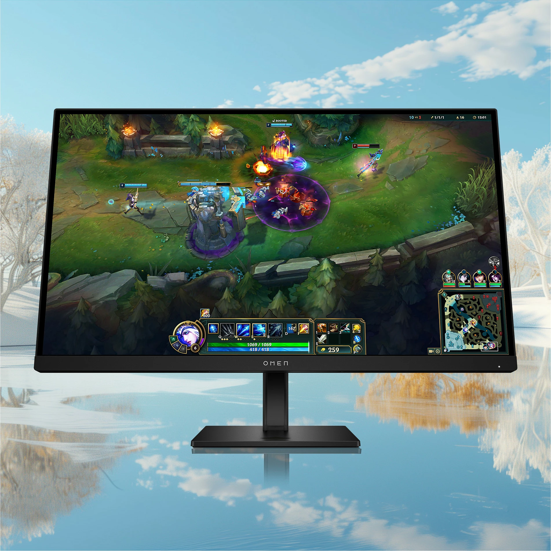 Monitor HP OMEN AV4K1E9#ABB, 27", Full HD, 1 ms, FreeSync, zi