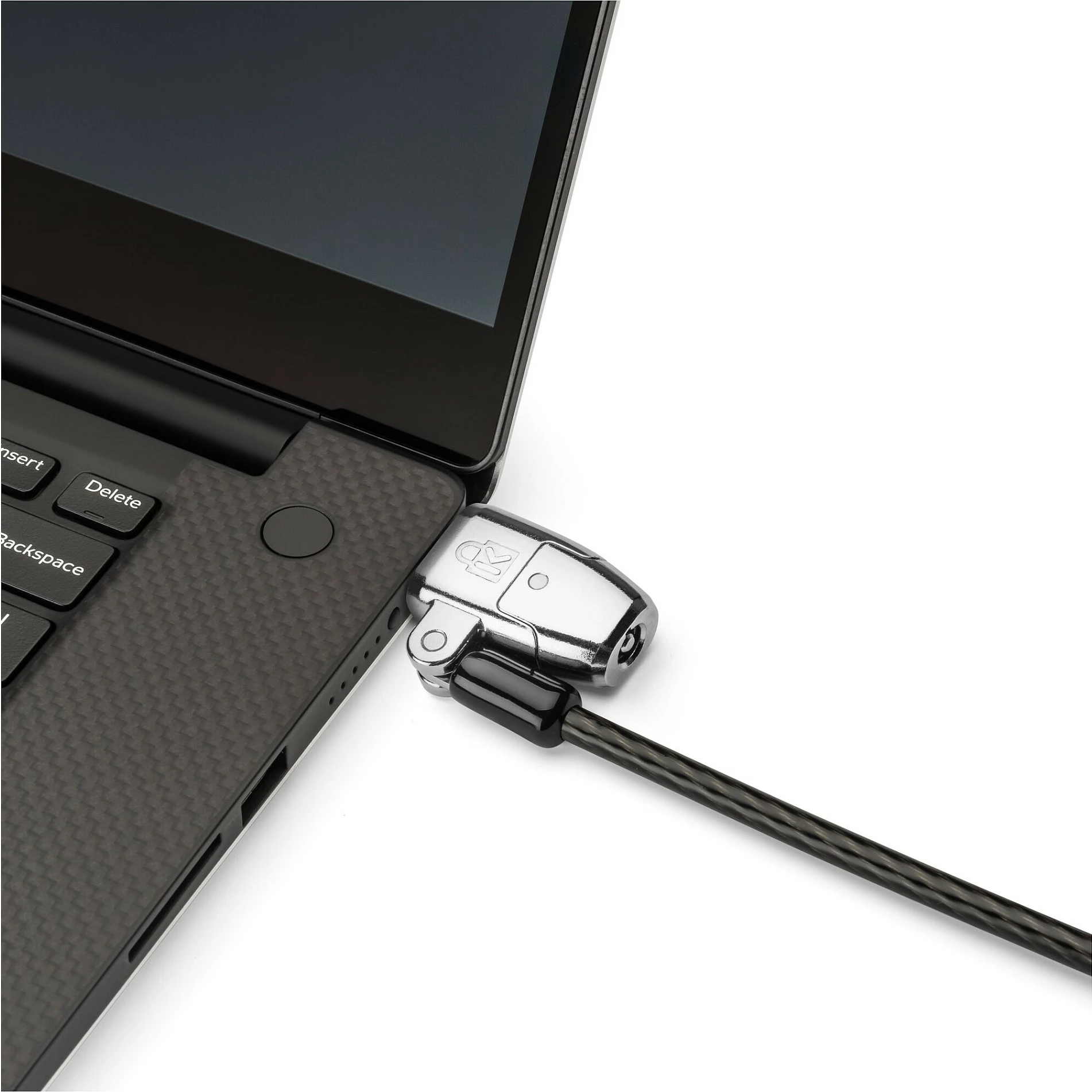 Kyç kabllor për laptop Kensington ClickSafe 2.0 3-në-1 me çelës, 1.8 m, Master Keyed, Zi/Argjend