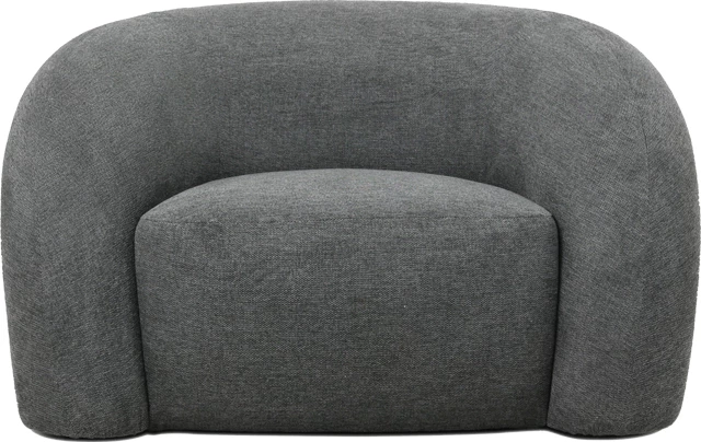 Fotel Lexy, stof gri, 99x88x62cm