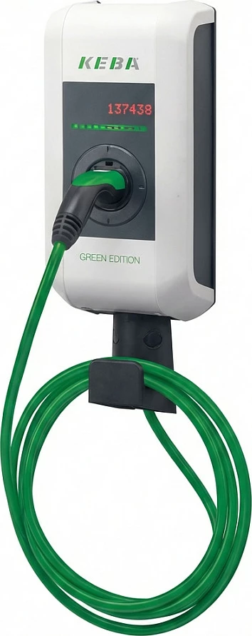 Karikues wallbox KEBA KC-P30 (c-series) Type 2, 22kW, kabllo 6m, RFID, ME, i gjelbër
