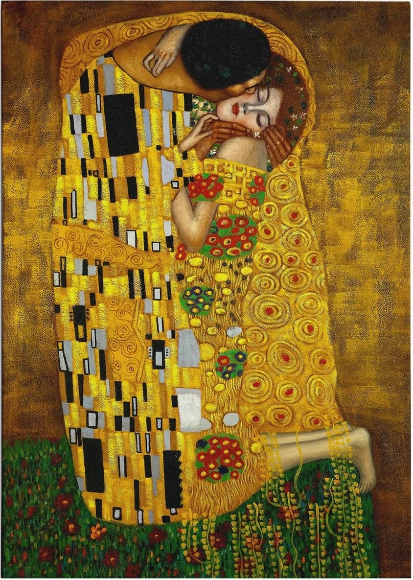 Pikturë dekorative në kanavacë, Wallity WY94, Gustav Klimt, Puthja, shumëngjyrëshe, 70x100cm