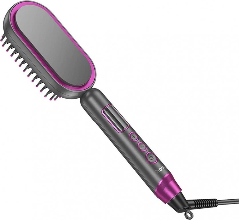 Furçë elektrike për drejtim flokësh HOCO HP44, LCD, 120-220°C, PTC, vjollcë