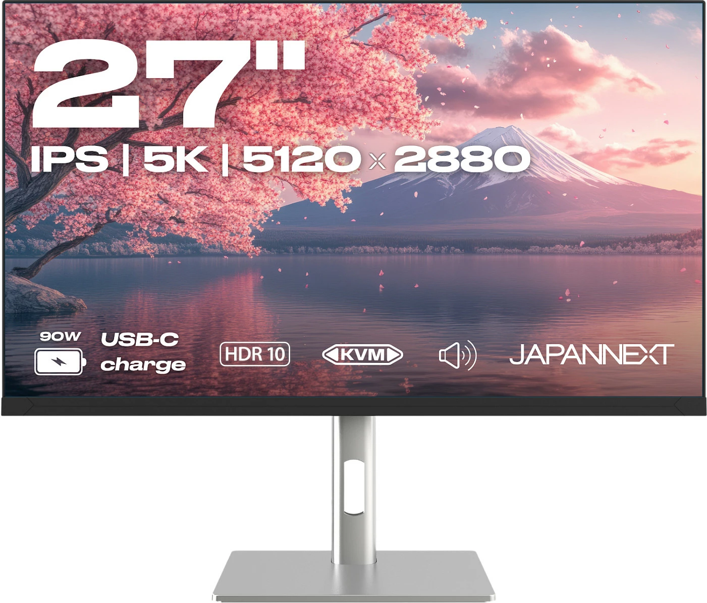 Monitor JAPANNEXT JN-IPS275K-HSPC9, 27", 5K 5120x2880, IPS, FreeSync, HDR, zi/argjend