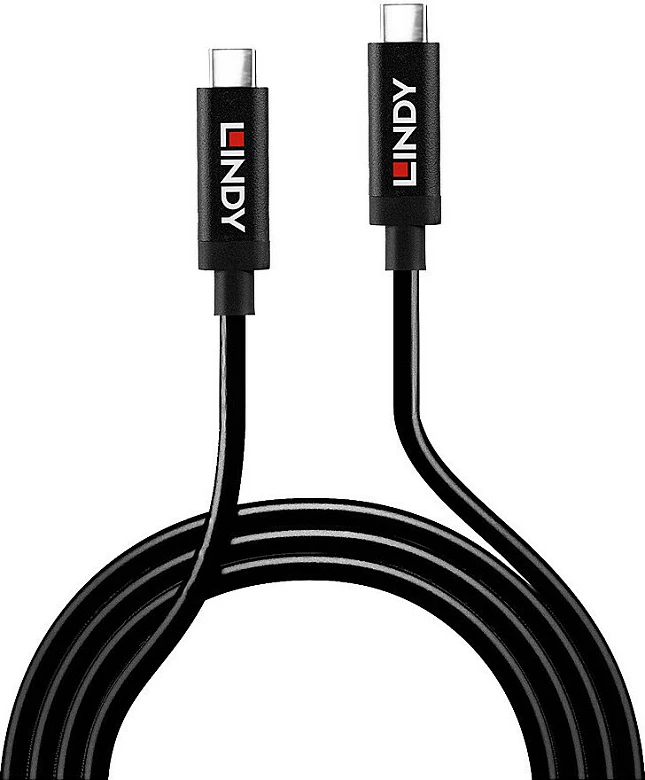 Kabllo aktive USB-C LINDY 3m, USB 3.2 Gen 2, 10Gbps, USB PD 60W, e zezë