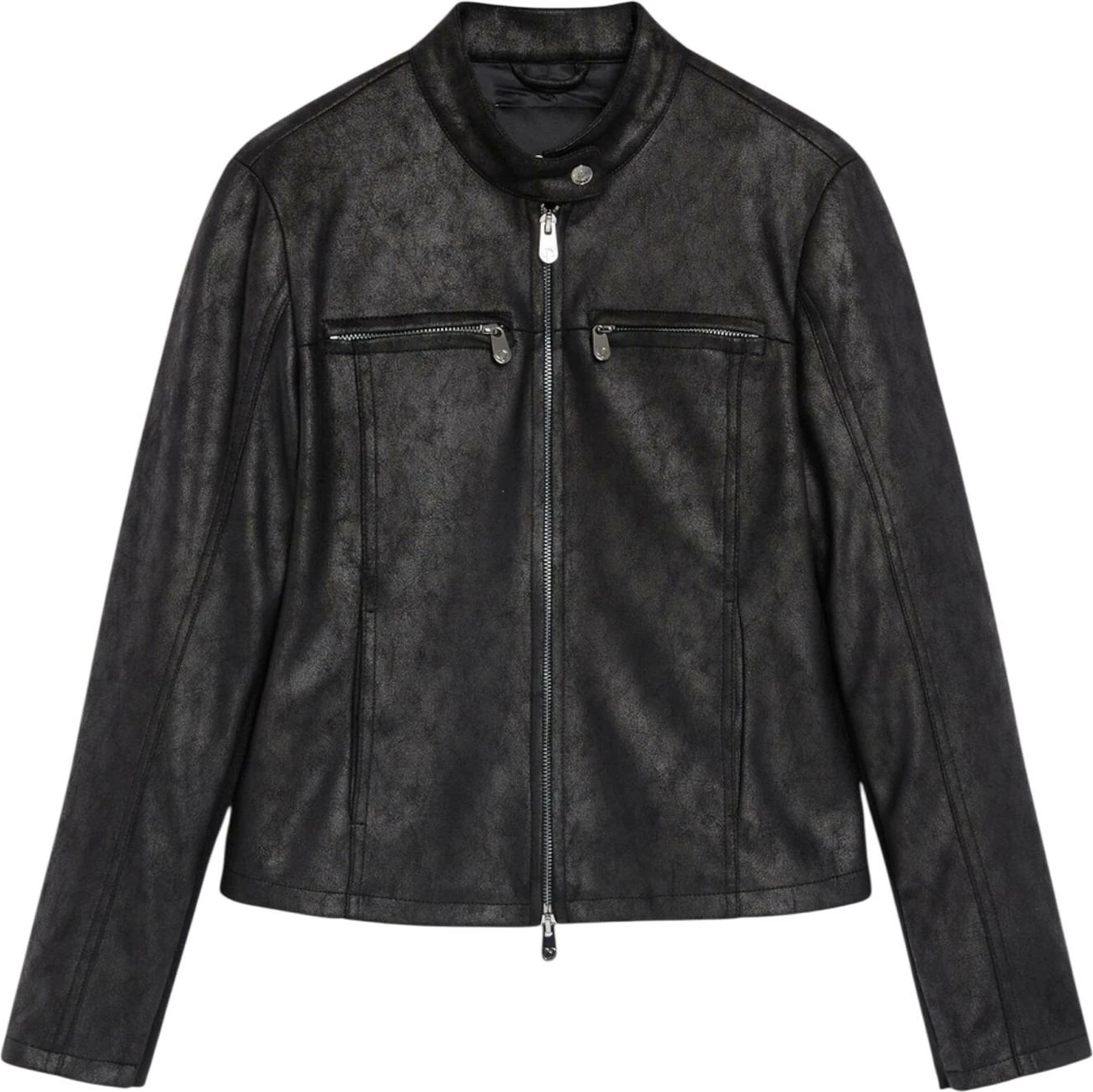 Jakne për femra Desigual CHAQ_BIKERCY 26WWEW09, e zezë [Madhësia: M]