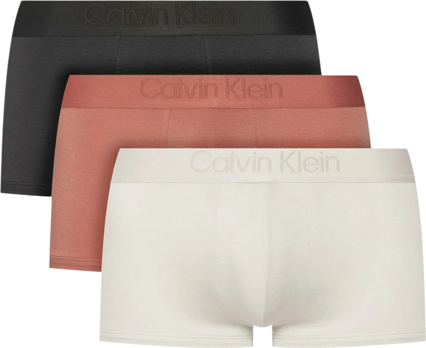 Të brendshme për meshkuj Calvin Klein Underwear LOW RISE TRUNK 3PK 000NB3651A, gri e hapur