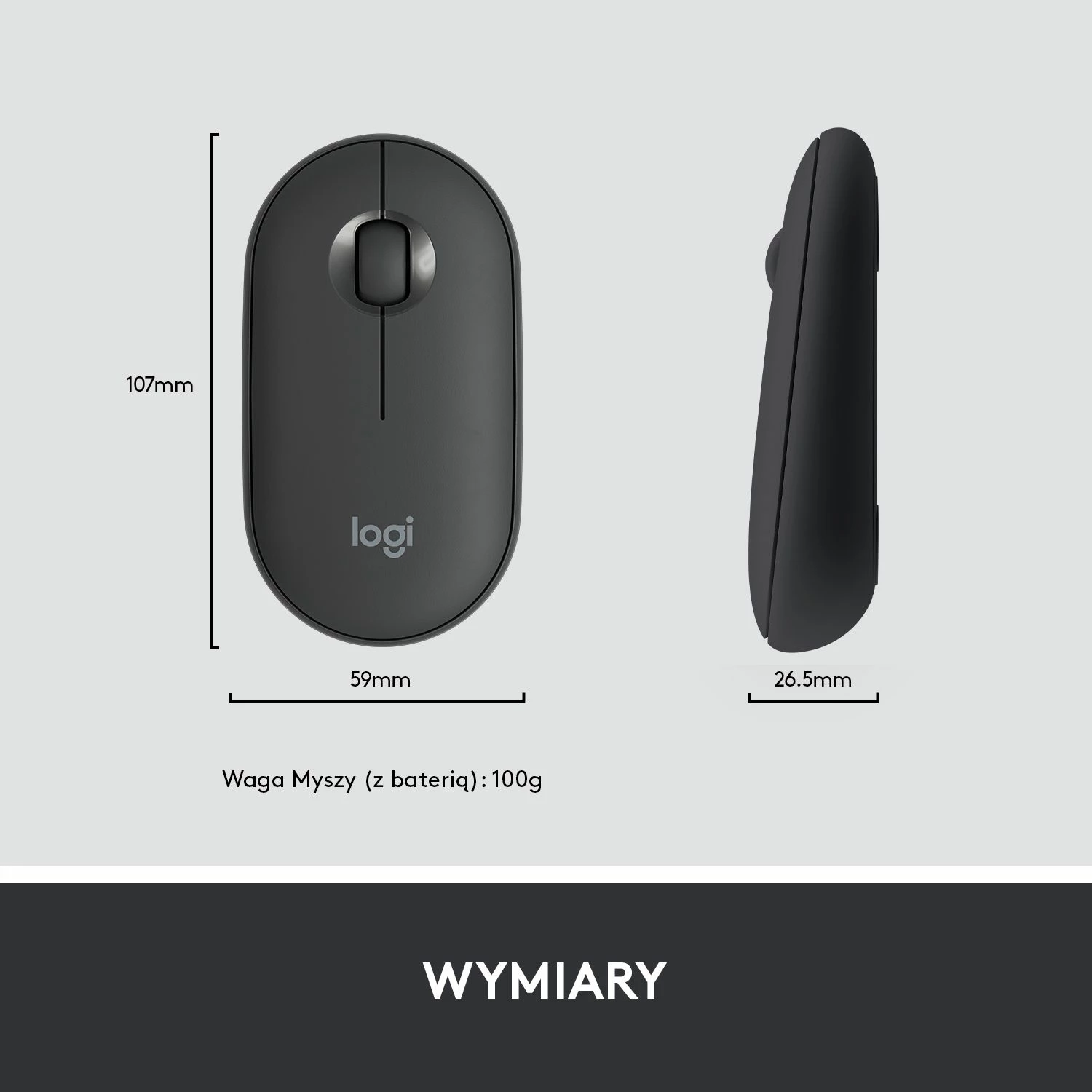 Set tastierë + Maus wireless Logitech MK470 Slim 920-009204, 2.4GHz receiver USB, US layout, gri