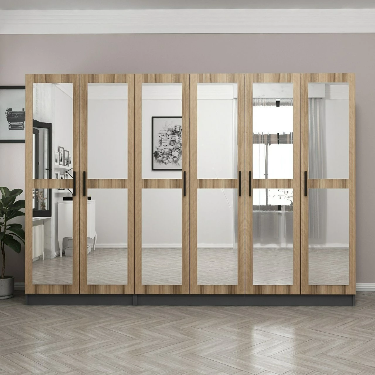 Dollap garderobe Skye Decor, ngjyrë dore, 5120