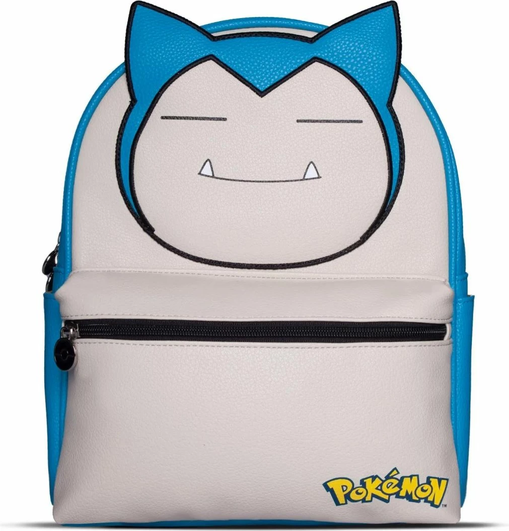 Mini çantë shpine Difuzed Pokémon Snorlax, blu/bardhë